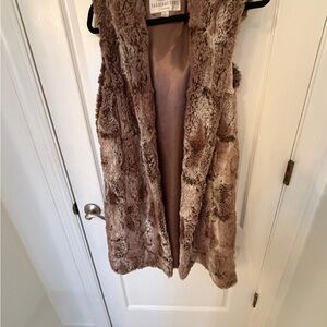 Fabulous Furs Brown Faux Fur Cape